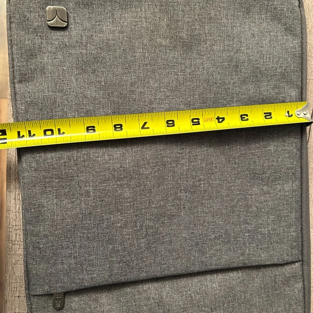 Gray Minimalist Laptop Bag with Textured Fabric